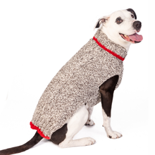 Oatmeal w/ Red Trim Knit Dog Sweaters