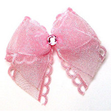 Dog Bows - Pink Annie Bow Barrettes