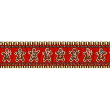 Christmas Dog Collars - Gingerbread Men - 3/4 & 1 1/4