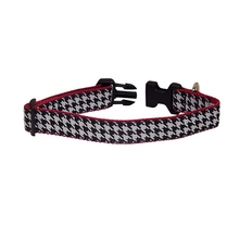 Houndstooth on Red Dog Collars - 3/4 & 1 1/4