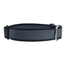 Diamond Plate on Black Dog Collars - 3/4 & 1 1/4