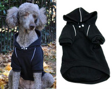 Sport Dog Hoodie -Jet Black - Tiny - Big Dog Sizes