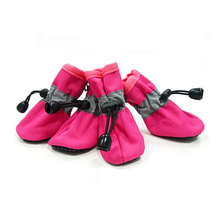 Solid Pink Slip On Dog Boots