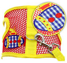 Cool Netted Dog Harness - Sunset Submarine Red & Yellow