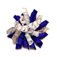 Dog Hair Bow Barrette - Hanukkah Whirlie