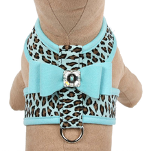 Custom - Contrasting Big Bow & Trim-Jungle Prints Base Tinkie Dog Harness