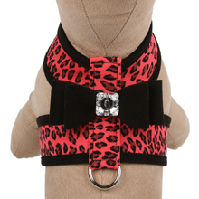 Custom - Contrasting Big Bow & Trim-Jungle Prints Base Tinkie Dog Harness
