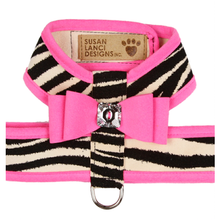 Tiffi Blue Cheetah Couture Collection Big Bow Tinkie Dog Harness - Tiffi Blue Trim