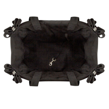 Black Double Nouveau Bow Luxury Dog Purse / Carrier