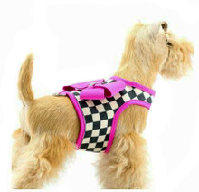 Windsor Check Contrasting Trim Bailey II Dog Harness - Wine N Roses