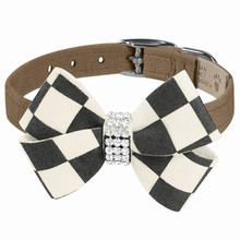 Windsor Check Nouveau Bow Dog Collars by Susan Lanci