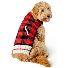 Buffalo Plaid Knit Dog Sweaters