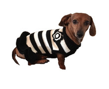 Black & White Stripe Dog Sweater Dress