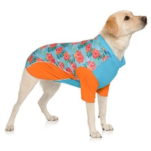 Tropical Treasure Green Sun Protective Lightweight Dog Shirt