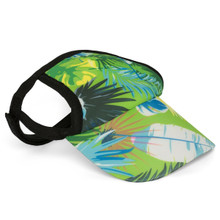 Tropical Treasure Green Sun Protective Dog Visor Hats