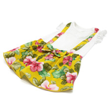 Yellow Floral Suspender Dog Dress