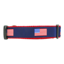 American Flag 3/4 & 1.25 inch Dog Collar, Harness