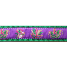 Mask Mardi Gras 3/4 & 1.25 inch Dog Collar, Harness