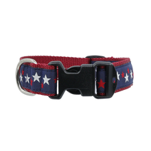 GOA Patriotic Stars 1/2, 3/4 & 1.25 inch Dog & Cat Collar