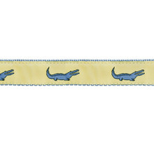 Yellow Alligator 1/2, 3/4 & 1.25 inch Dog & Cat Collar