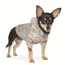 Hoodie Dog Sweater Coat - Brown