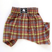 Dog Belly Boxer Shorts - Brown Seersucker