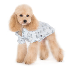 Pineapple Tropical Light Blue Dog Camp Shirt