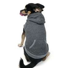 Drawstring Gray Dog Hoodie