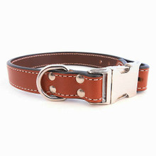 Tan Seneca Leather Collar - Engravable