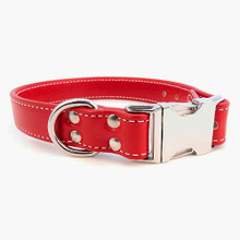 Red Seneca Leather Collar - Engravable
