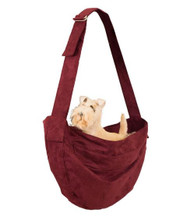 Burgundy Luxe Suede Cuddle Dog Carrier