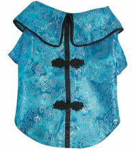 Chinese Royal Empress Satin Dog Jacket - Blue