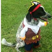 Pirate Pet Dog Costume With Arms / Hat