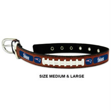 New England Patriots Classic Leather Football Collar