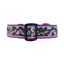 Dog Collar - Pink Camo -  3/4 & 1 1/4
