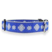 Dog Collar - Snowflakes -  3/4 & 1 1/4