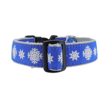 Dog Collar - Snowflakes -  3/4 & 1 1/4