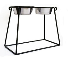 Pyramid Elevated Double Dog Feeder - Large