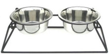 Pyramid Elevated Double Dog Feeder - Medium