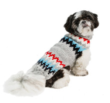 Grey Chevron Knit Dog Sweaters
