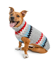 Grey Chevron Knit Dog Sweaters