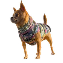 Purple WoodStock Cable Hand Knit Dog Sweaters