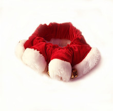 Red Santa Holiday Pet Ruff with Bells
