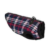 White Plaid Bomber Dog Vest Jacket