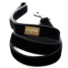 Black Velvet Dog Collar & Optional Leash - Zelda