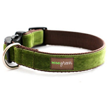 Hunter Green Velvet Dog Collar & Optional Leash - Hunter