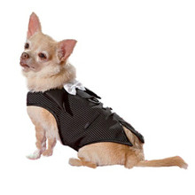The Dogfather Pinstripe Designer Dog Harness Vest