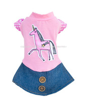 Designer Pink Unicorn Dog Dress