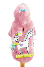 Designer Rainbow Pony Dog Hoodie