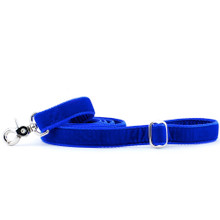 Royal Blue Swiss Velvet Dog Leash